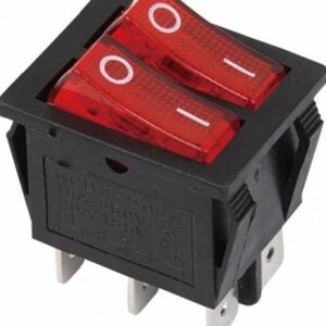 Interruttore a Bilanciere Doppio Luminoso Bipolare 0/1